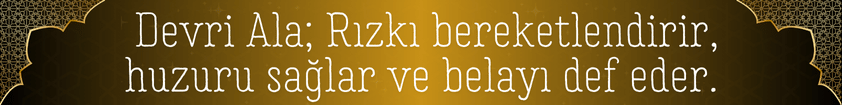 devri ala duası fazileti